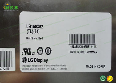 এলবি 150x02-TL01 এলজি LCD প্যানেল, 15.0 ইঞ্চি পিসি এলসিডি ডিসপ্লে ল্যাপটপ 1024 × 768