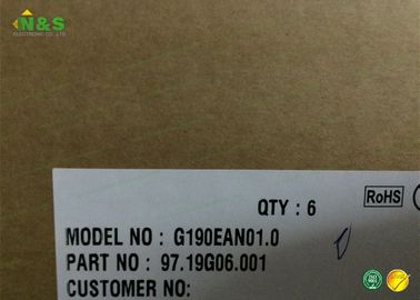 G190EAN01.0 tft এলসিডি প্যানেলের 1২80 * 1024 রেজোলিউশনের বিস্তৃত দেখার কোণ