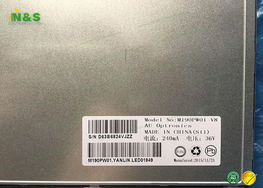 ২50 সিডি / মিঃ² 1440 * 900 আরজিওবি AUও এলসিডি প্যানেল এম 190 পিডব্লিউ01 ভি 8 1 9 ইঞ্চি ইঞ্চি